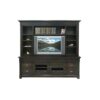 hudson valley media stand with hutch HVHD84H1