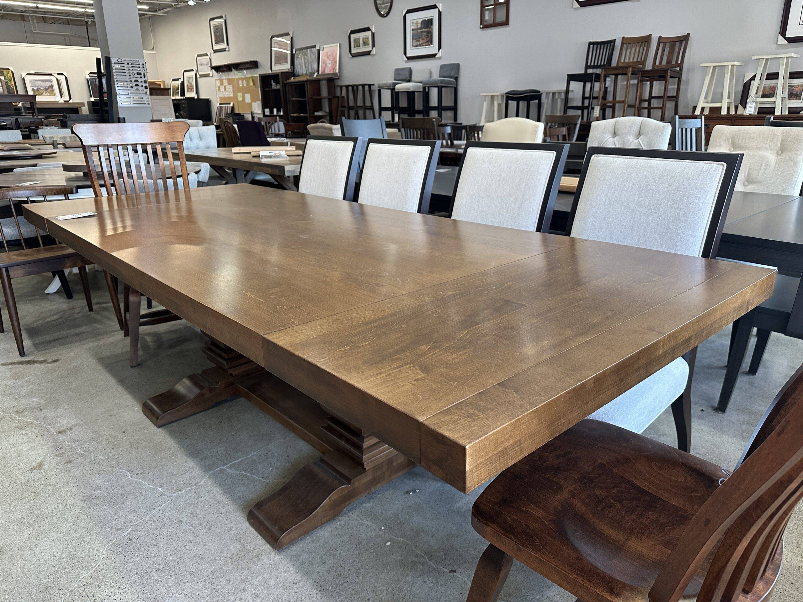 solid wood maple dining table