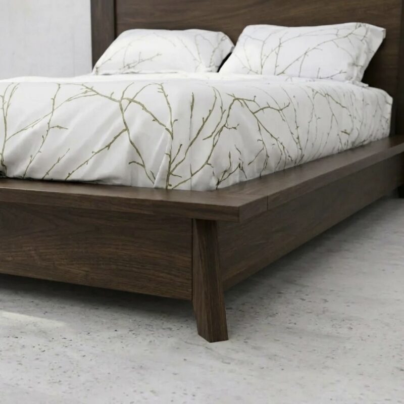 avenue solid wood bed frame close up image