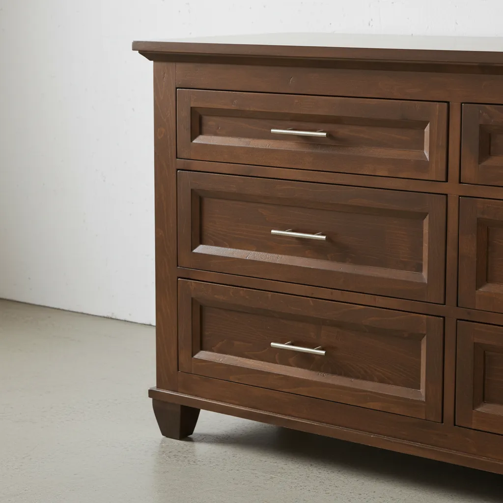 penwood furniture algonquin 6 drawer dresser medium close up
