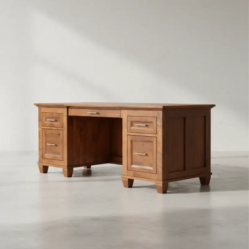 penwood furniture algonquin executive desk 45 degree angle