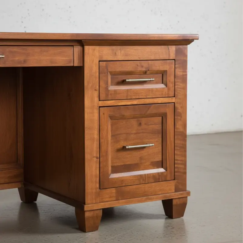 penwood furniture algonquin executive desk medium close up