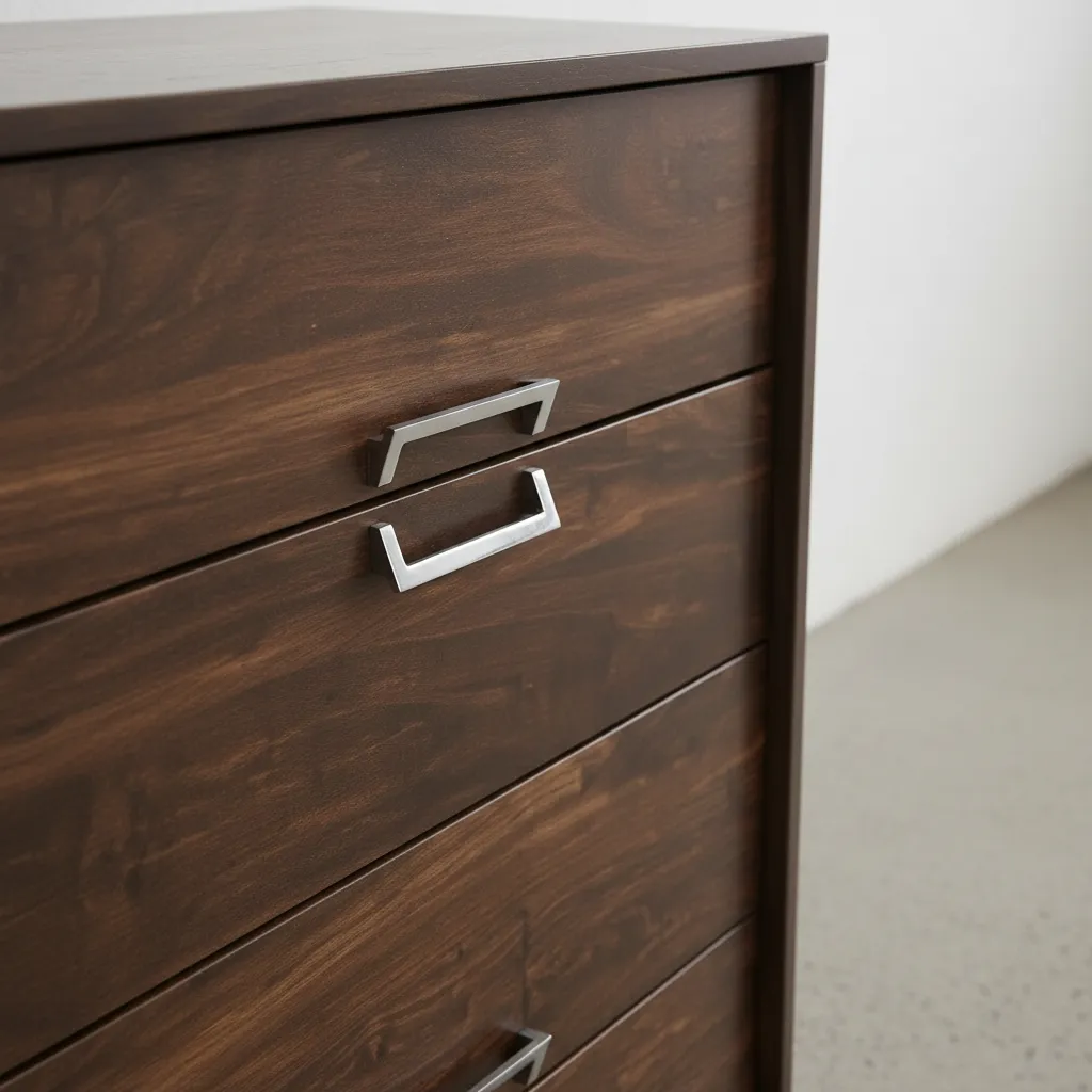 penwood furniture avenue 4 drawer highboy medium close up