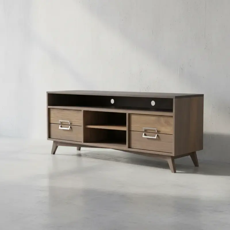 penwood furniture avenue media stand 45 degree angle