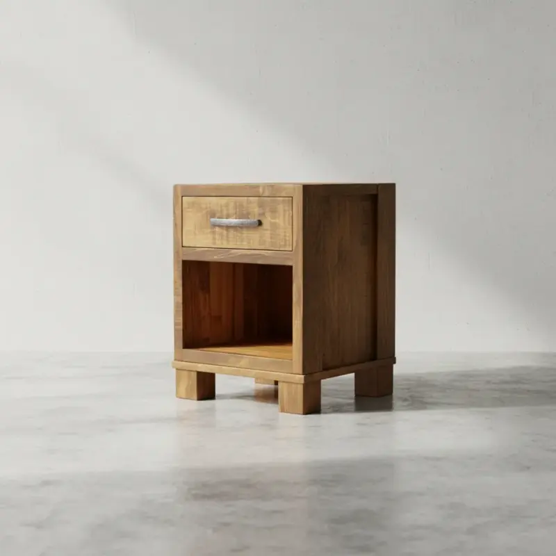 penwood furniture backwoods 1 drawer night stand 45 degree angle