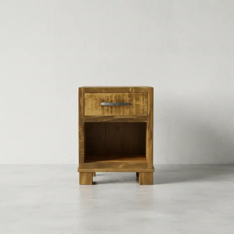 penwood furniture backwoods 1 drawer night stand face on horizontal