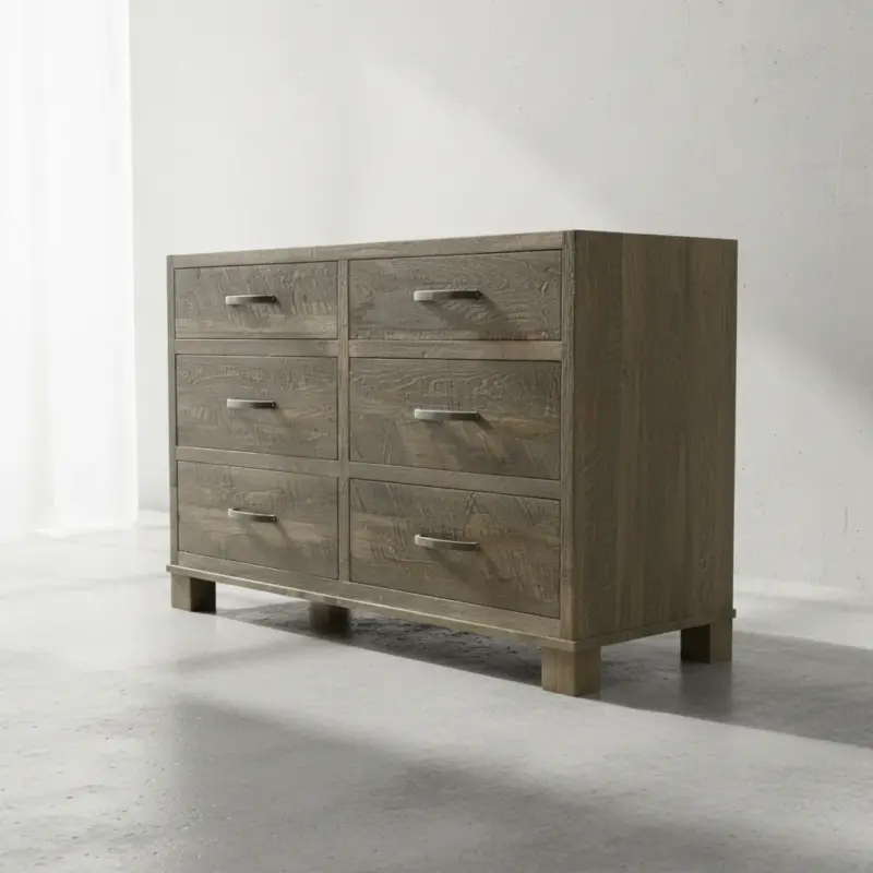 penwood furniture backwoods 6 drawer dresser 45 degree angle