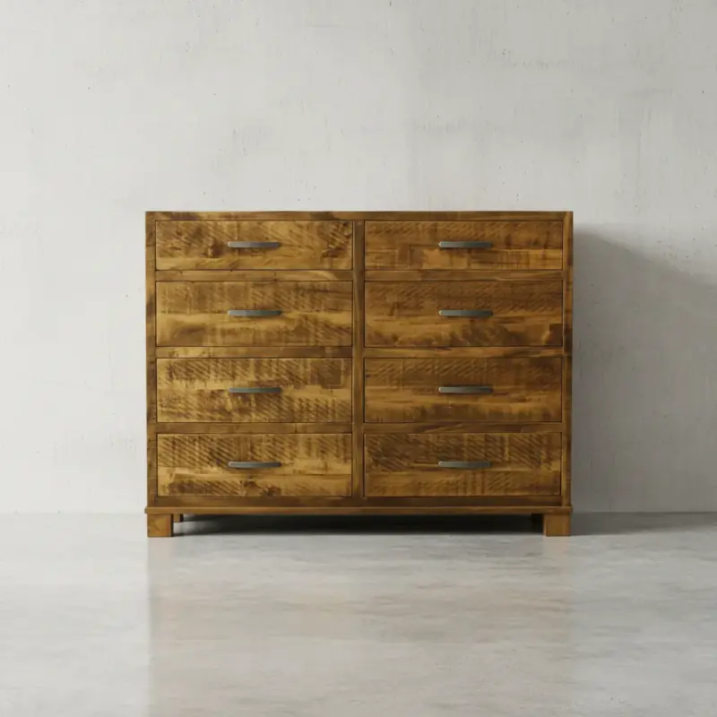 penwood furniture backwoods 8 drawer dresser face on horizontal