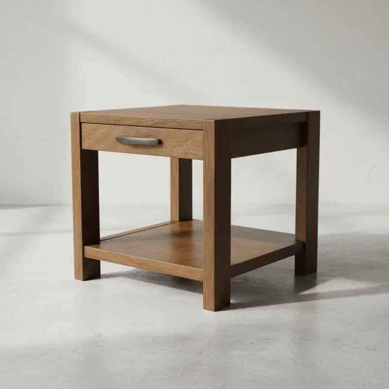 penwood furniture backwoods end table 45 degree angle