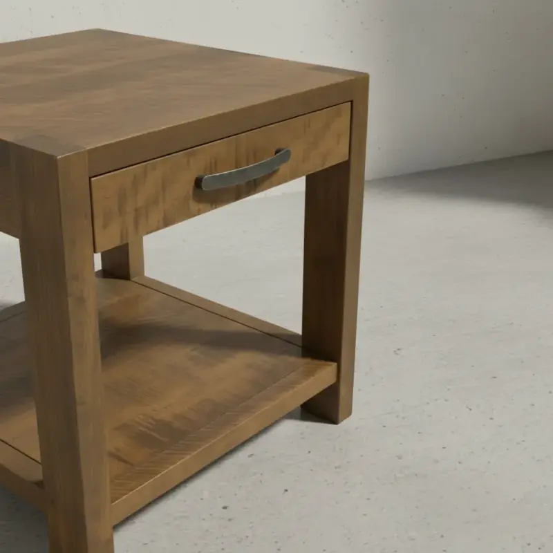 penwood furniture backwoods end table medium close up