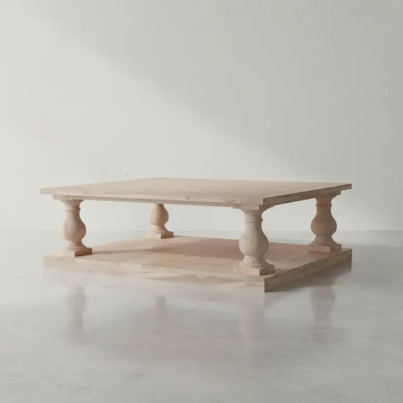 penwood furniture balustrade coffee table 45 degree angle