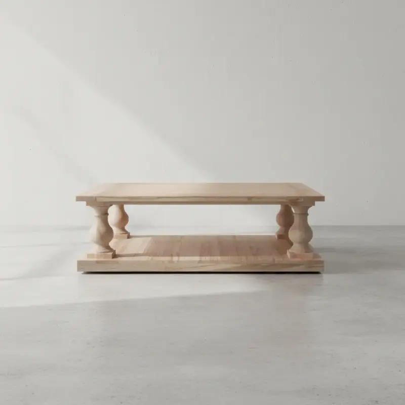 penwood furniture balustrade coffee table face on horizontal