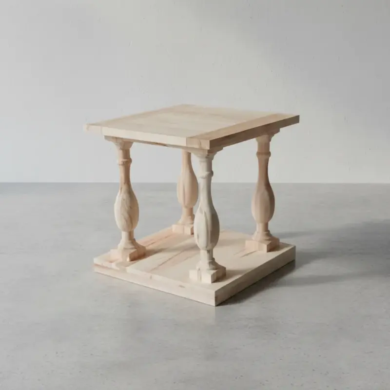 penwood furniture balustrade end table 45 degree angle