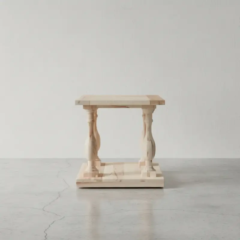 penwood furniture balustrade end table face on horizontal