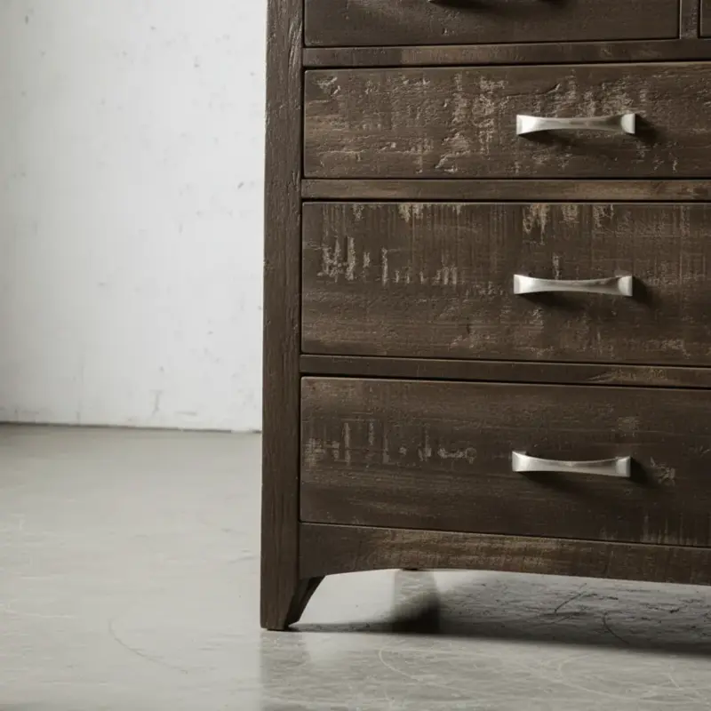 penwood furniture bancroft dresser with mirror 9 drawers medium close up