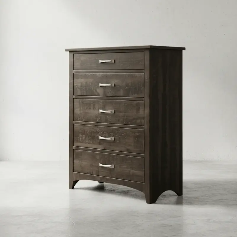penwood furniture bancroft highboy 5 drawers 45 degree angle