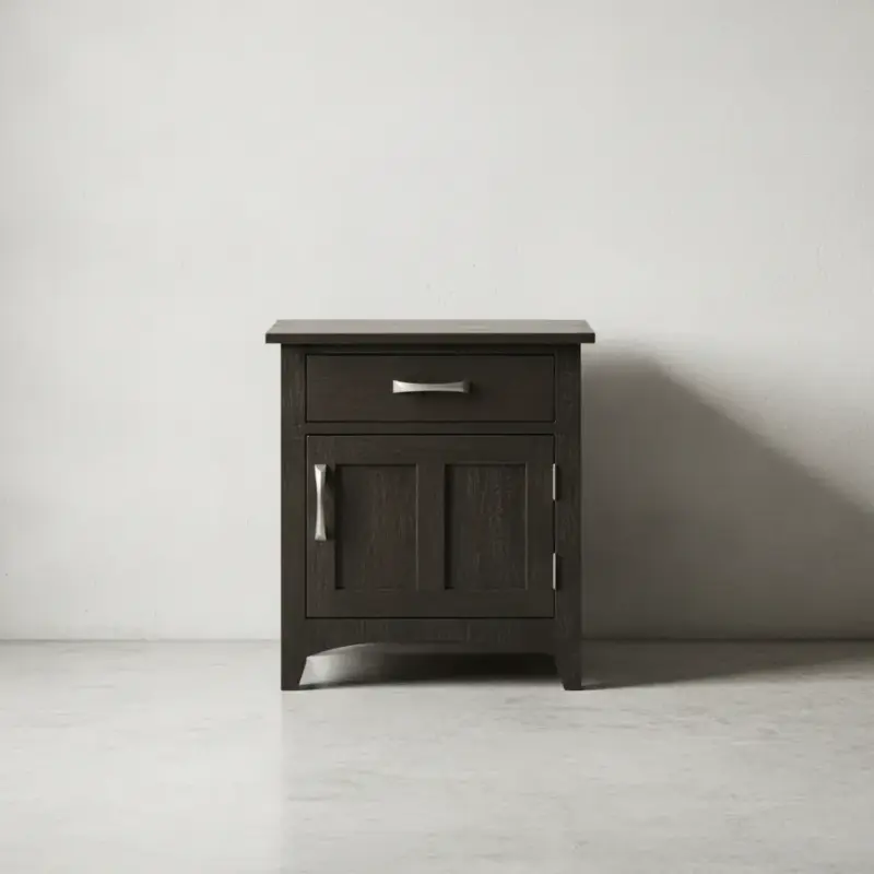 penwood furniture bancroft night stand 1 drawer 1 door face on horizontal
