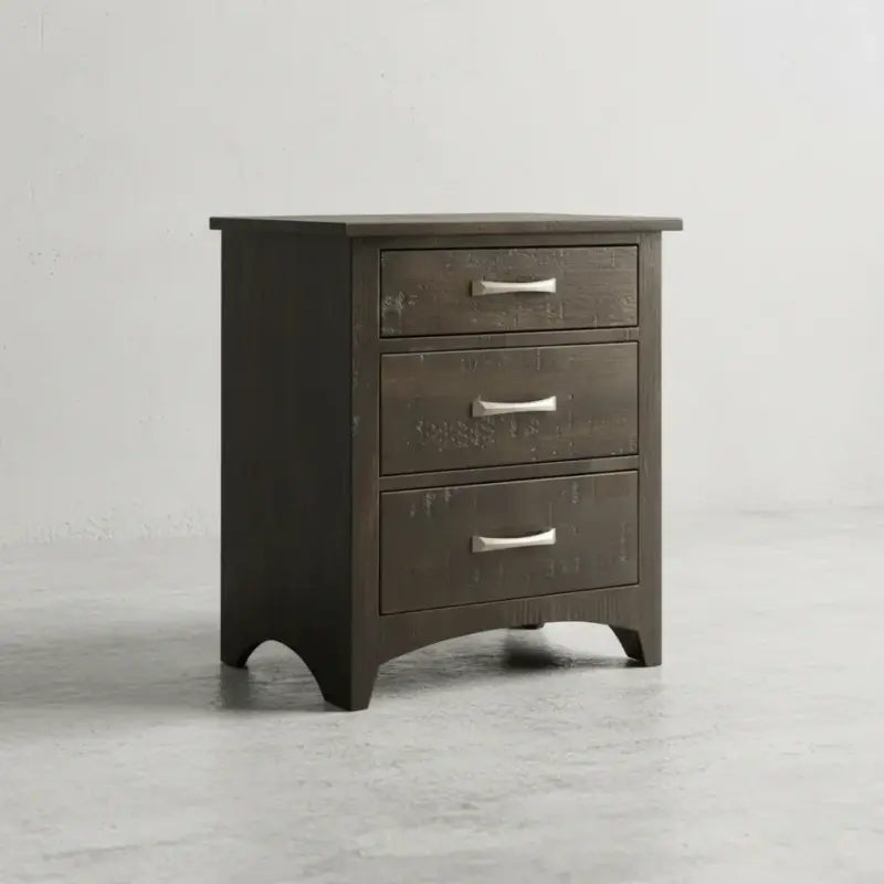 penwood furniture bancroft night stand 3 drawers 45 degree angle