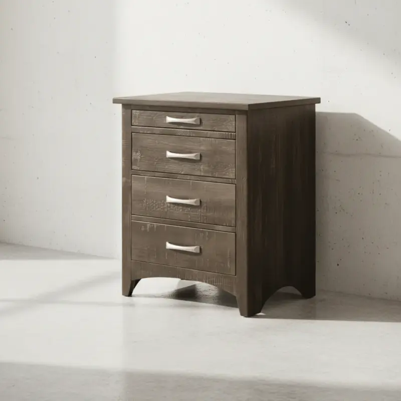 penwood furniture bancroft night stand 4 drawers 45 degree angle