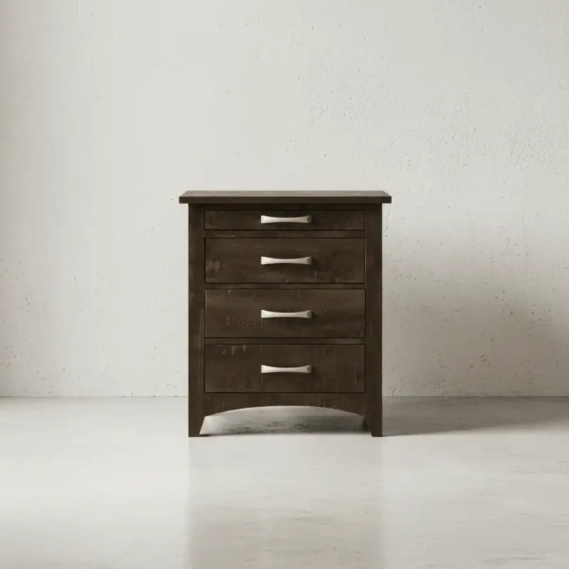 penwood furniture bancroft night stand 4 drawers face on horizontal