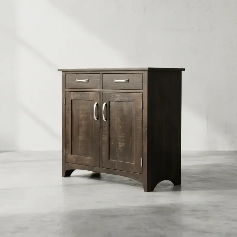 penwood furniture bancroft sideboard 2 drawers 2 doors 45 degree angle