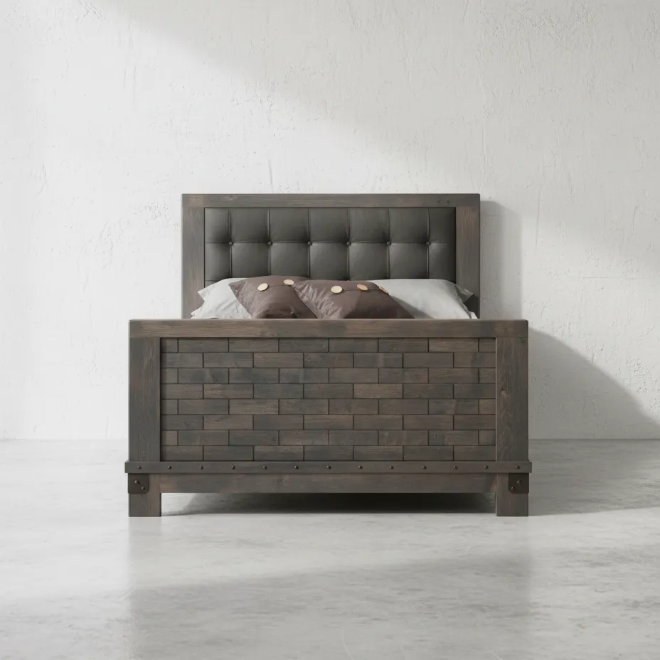 penwood furniture barrelworks bed high footboard face on horizontal