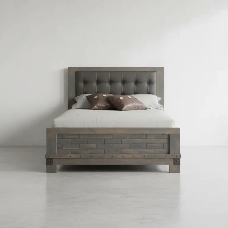 penwood furniture barrelworks bed low footboard face on horizontal