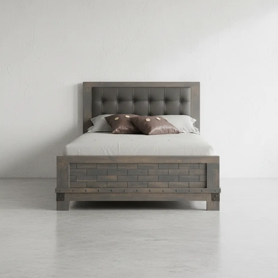 penwood furniture barrelworks bed low footboard face on horizontal