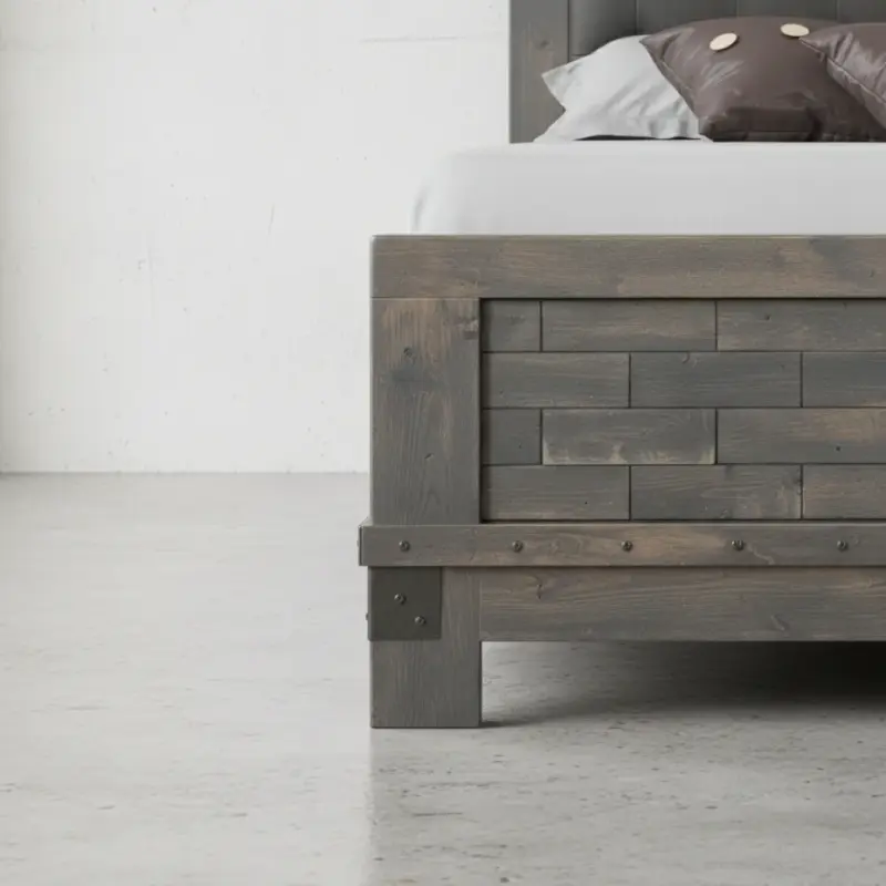 penwood furniture barrelworks bed low footboard medium close up