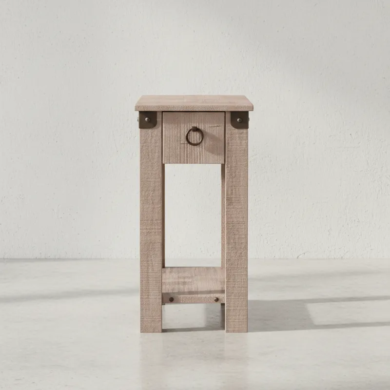 penwood furniture barrelworks chairside table face on horizontal