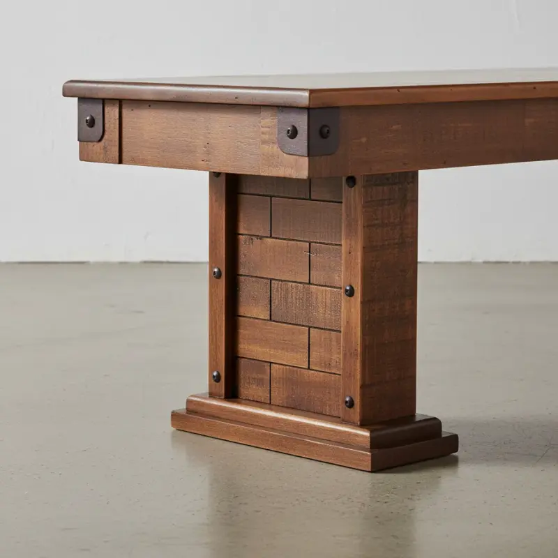 penwood furniture barrelworks dining bench medium close up