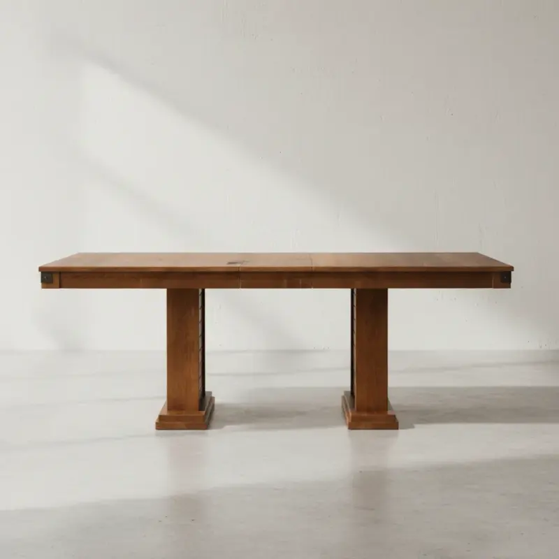 penwood furniture barrelworks dining table face on horizontal