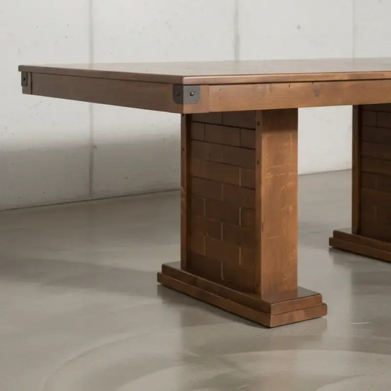 penwood furniture barrelworks dining table medium close up