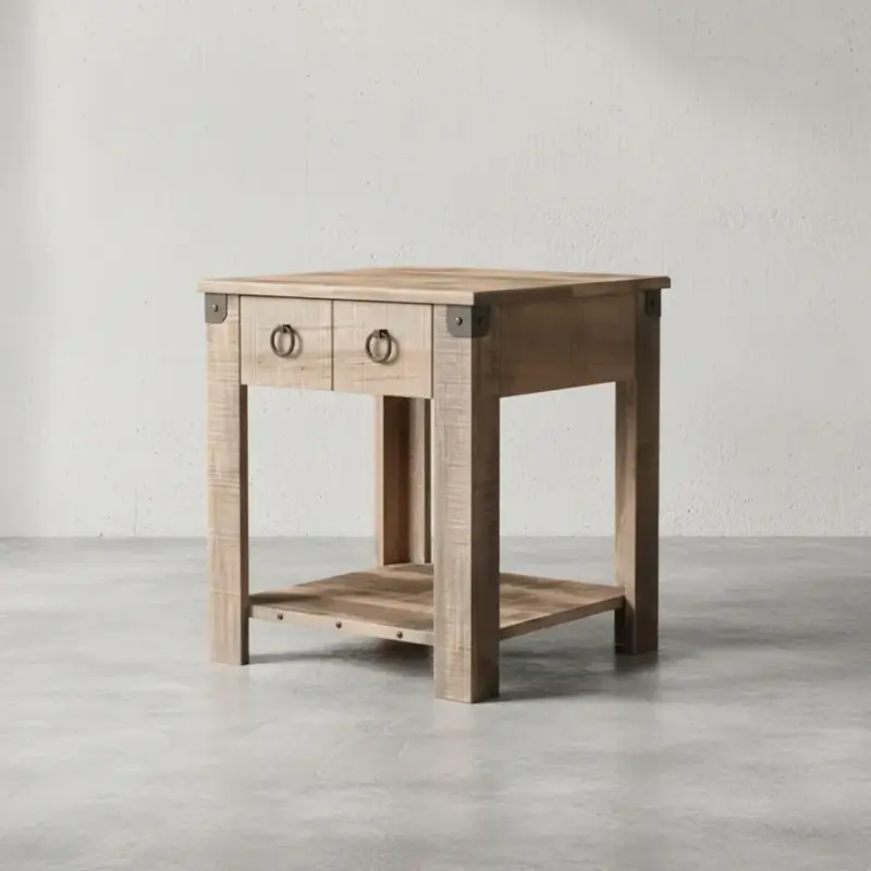 penwood furniture barrelworks end table 45 degree angle