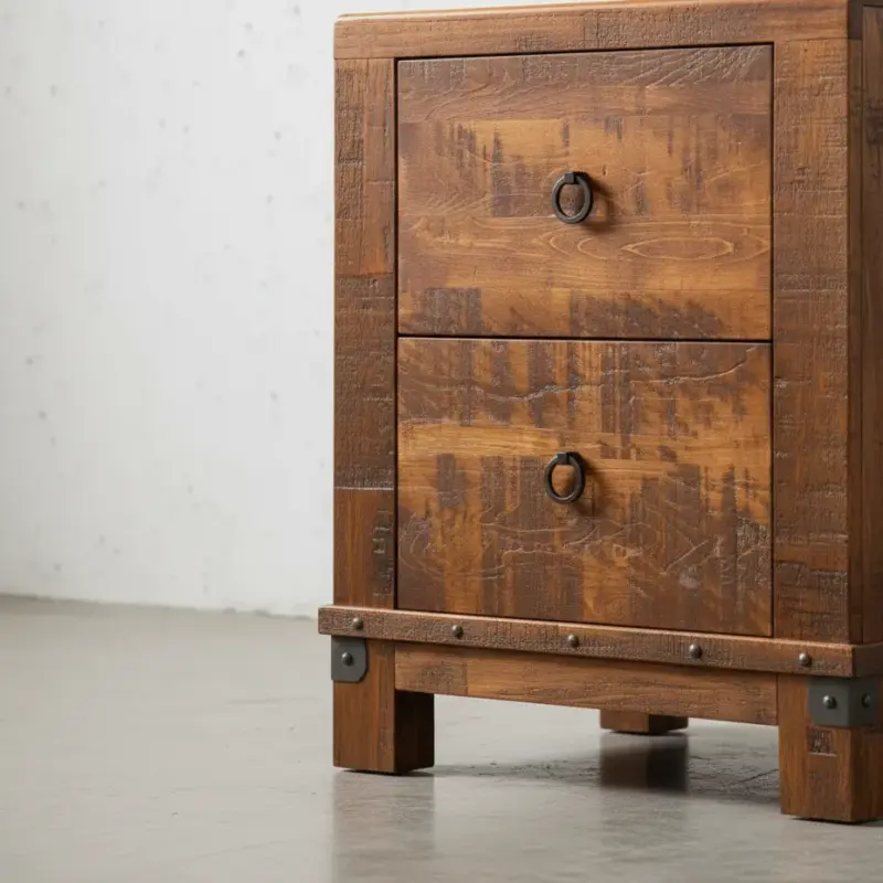 penwood furniture barrelworks file cabinet 2 drawers medium close up