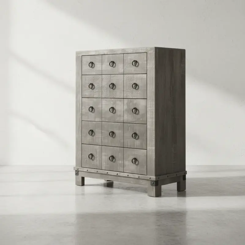 penwood furniture barrelworks highboy 5 drawers 45 degree angle