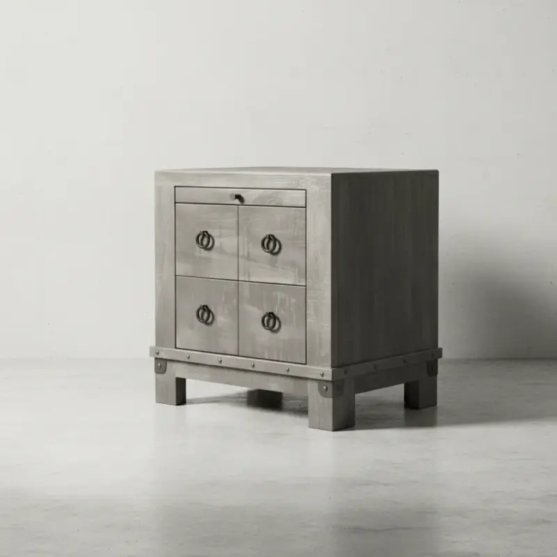 penwood furniture barrelworks night stand 2 drawers 45 degree angle