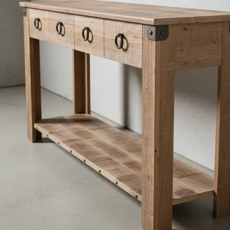 penwood furniture barrelworks sofa table medium close up