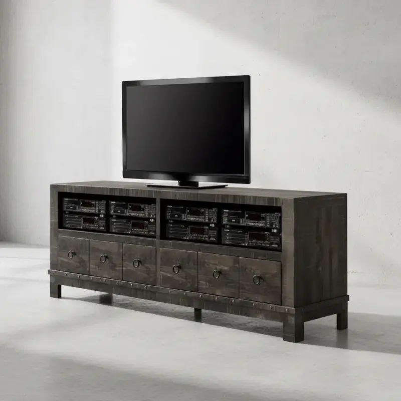 penwood furniture barrelworks tv stand 72 45 degree angle