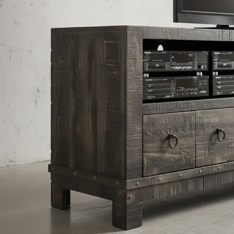 penwood furniture barrelworks tv stand 72 medium close up
