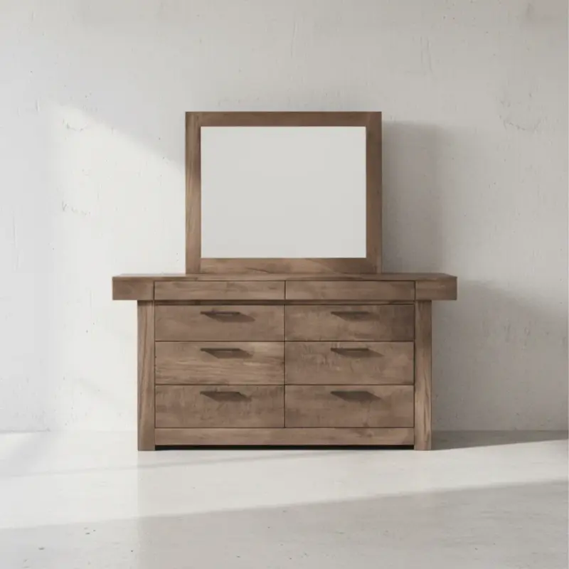 penwood furniture baxter dresser with mirror 8 drawers face on horizontal