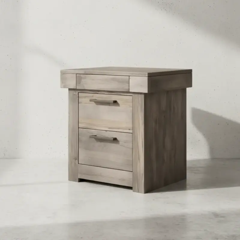 penwood furniture baxter night stand 2 drawers 45 degree angle