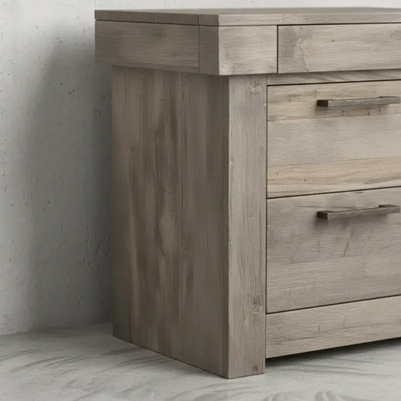 penwood furniture baxter night stand 2 drawers medium close up