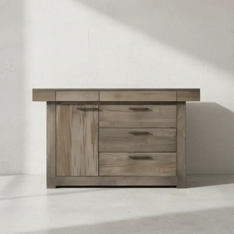 penwood furniture baxter sideboard 5 drawer 1 door face on horizontal