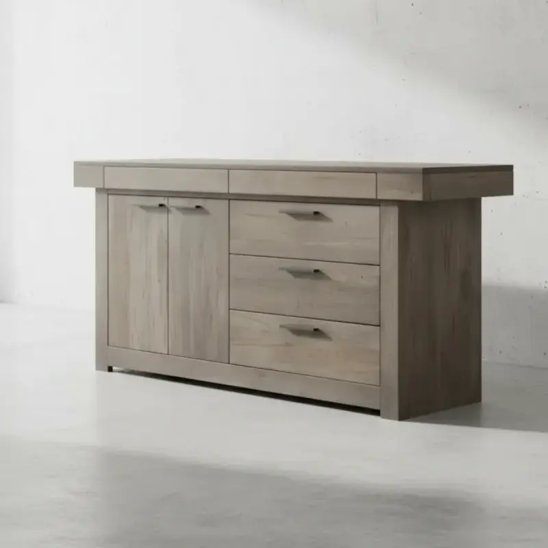 penwood furniture baxter sideboard 5 drawer 2 door 45 degree angle
