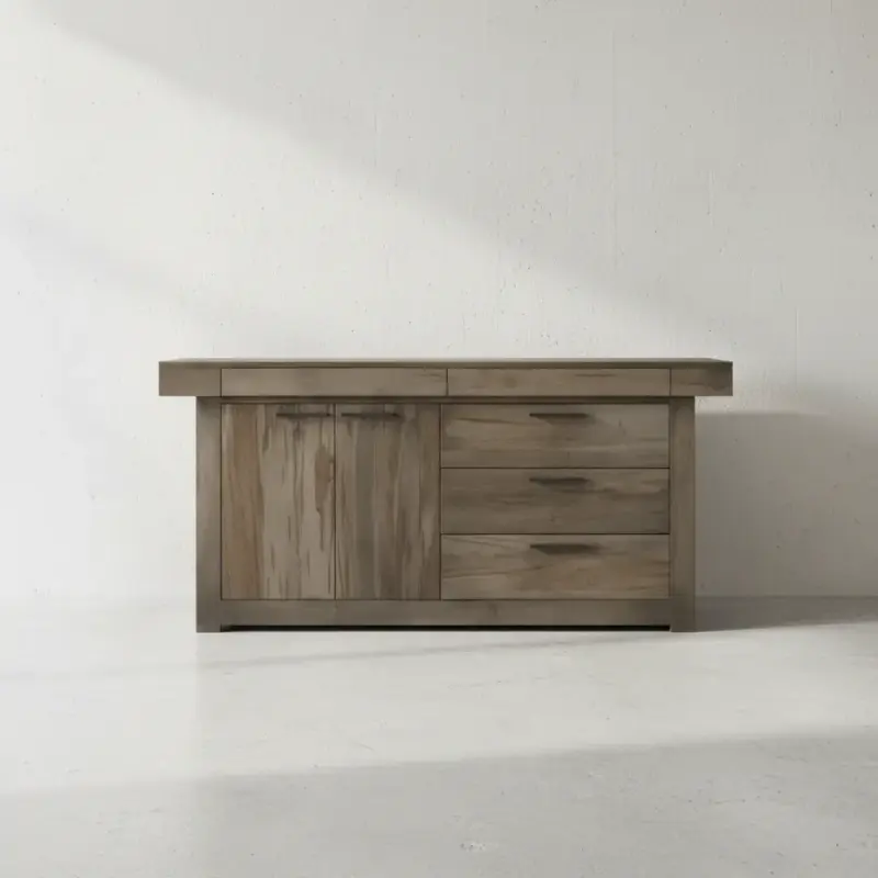 penwood furniture baxter sideboard 5 drawer 2 door face on horizontal