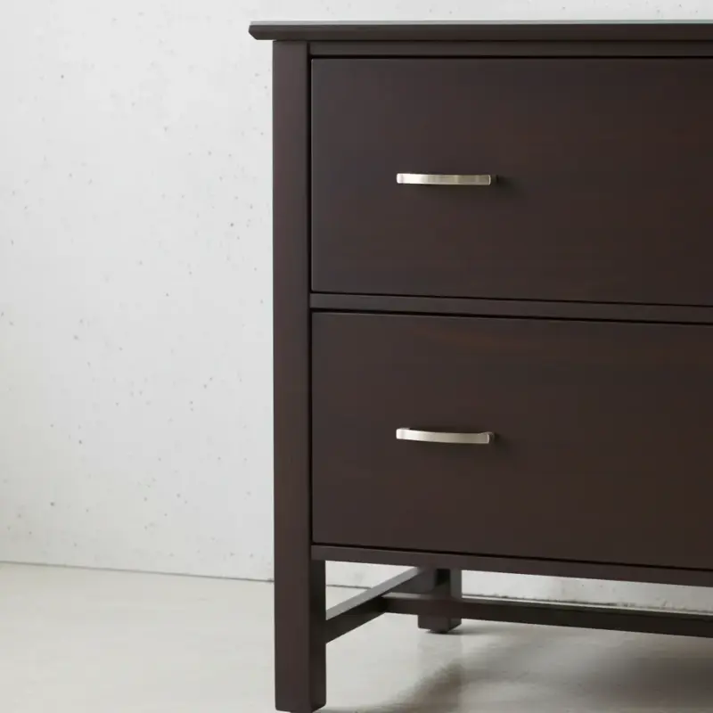 penwood furniture brooklyn file cabinet 2 drawers medium close up