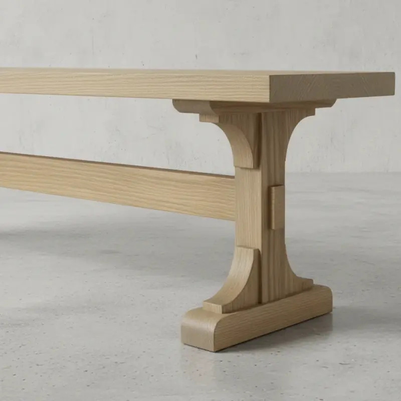 penwood furniture castleton dining bench medium close up