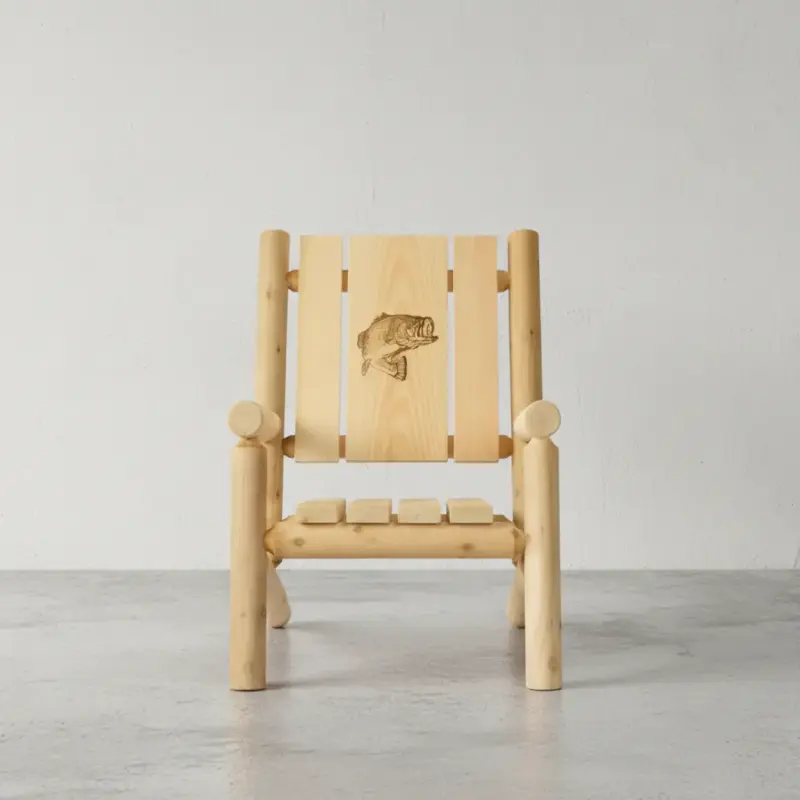 penwood furniture cedar branded back chair face on horizontal