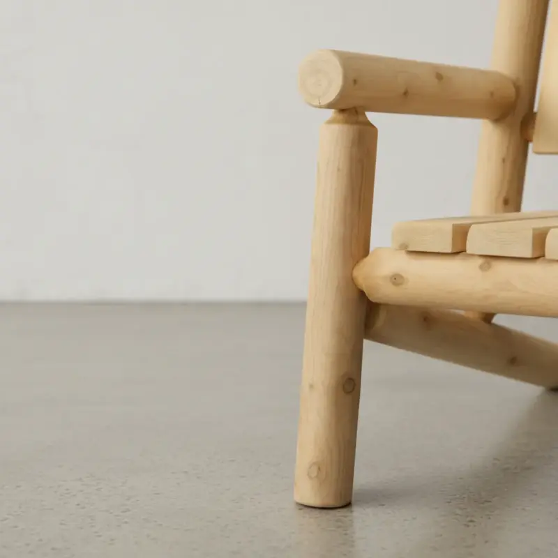 penwood furniture cedar branded back chair medium close up